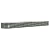 vidaXL aia taimelava, galvaniseeritud teras, 440x80x36 cm, hall