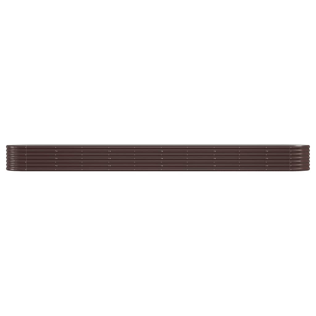 vidaXL Plantenbak 440x80x36 cm gepoedercoat staal bruin afbeelding