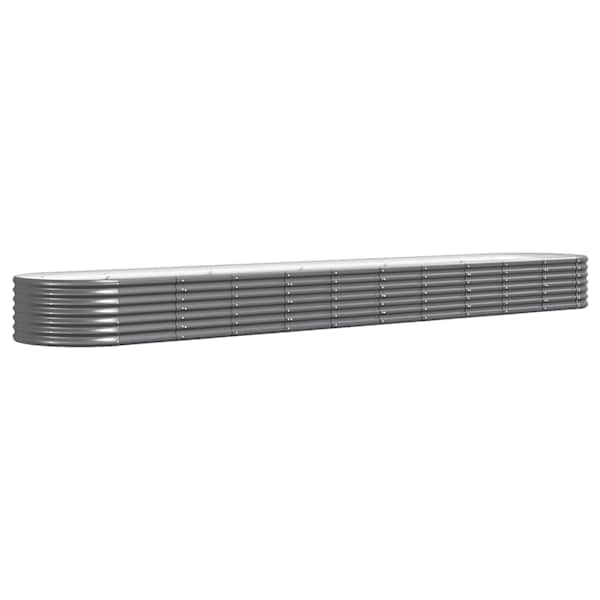 vidaXL aia taimelava, galvaniseeritud teras, 440x80x36 cm, antratsiit