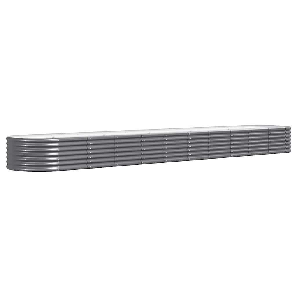 vidaXL Vyvýšený záhon práškově lakovaná ocel 440x80x36 cm antracitový