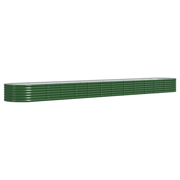 vidaXL aia taimelava, galvaniseeritud teras, 512x80x36 cm, roheline
