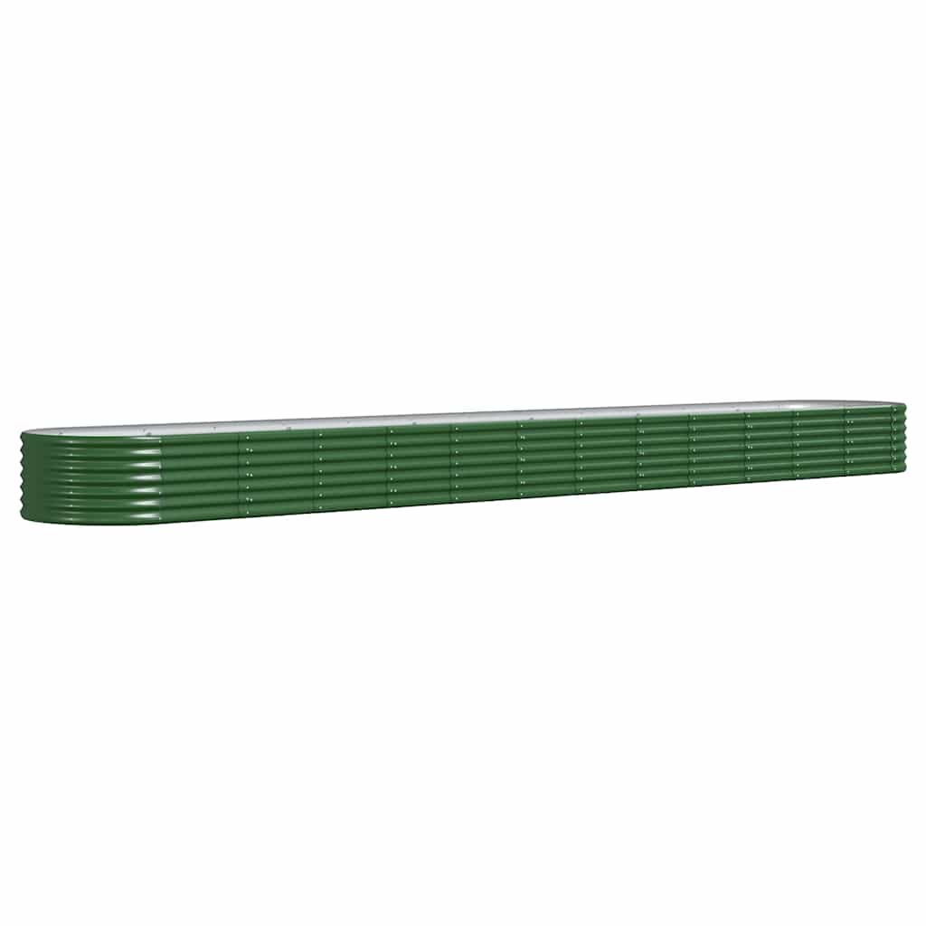 vidaXL Vyvýšený záhon pozinkovaná ocel 512x80x36 cm zelený