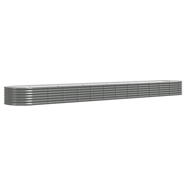 vidaXL aia taimelava, galvaniseeritud teras, 512x80x36 cm, hall