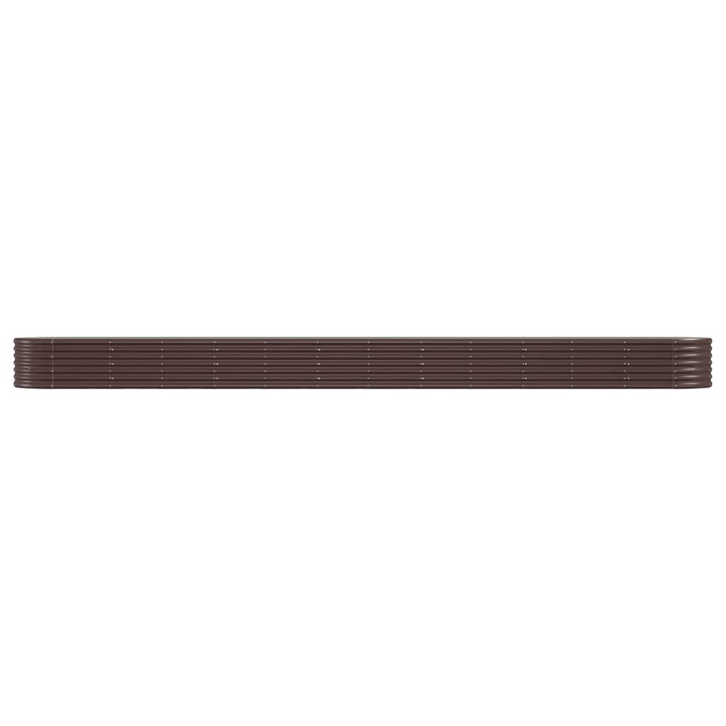 vidaXL Plantenbak 512x80x36 cm gepoedercoat staal bruin afbeelding