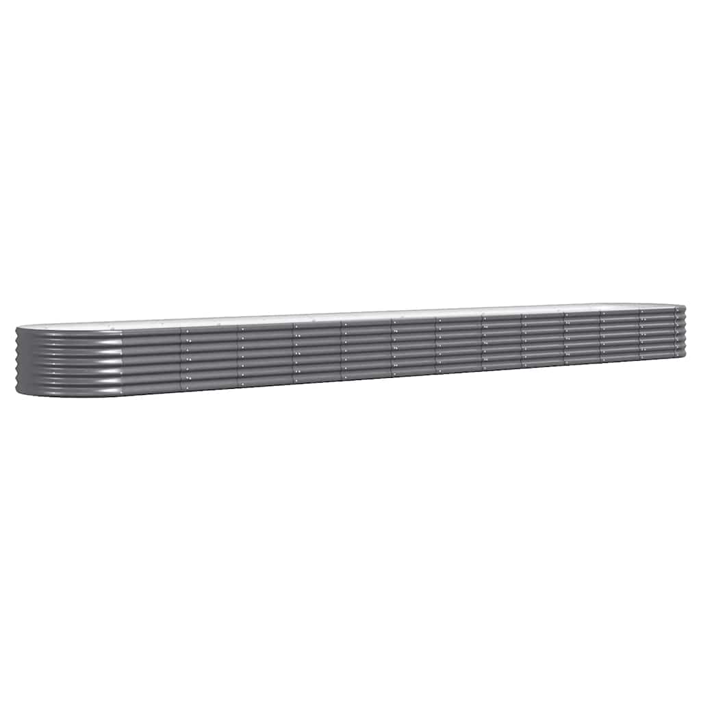vidaXL Vyvýšený záhon práškově lakovaná ocel 512x80x36 cm antracitový