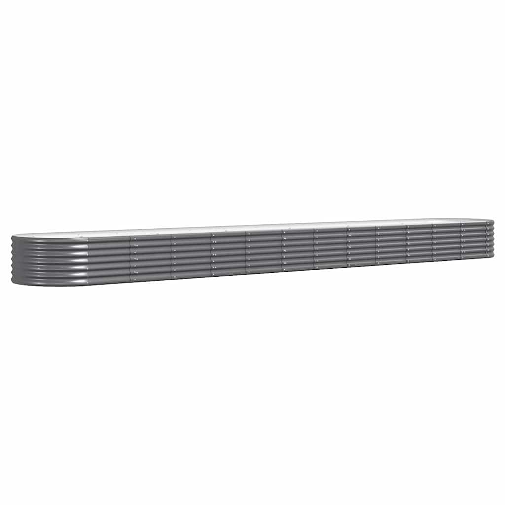 vidaXL Vyvýšený záhon pozinkovaná ocel 512x80x36 cm antracitový