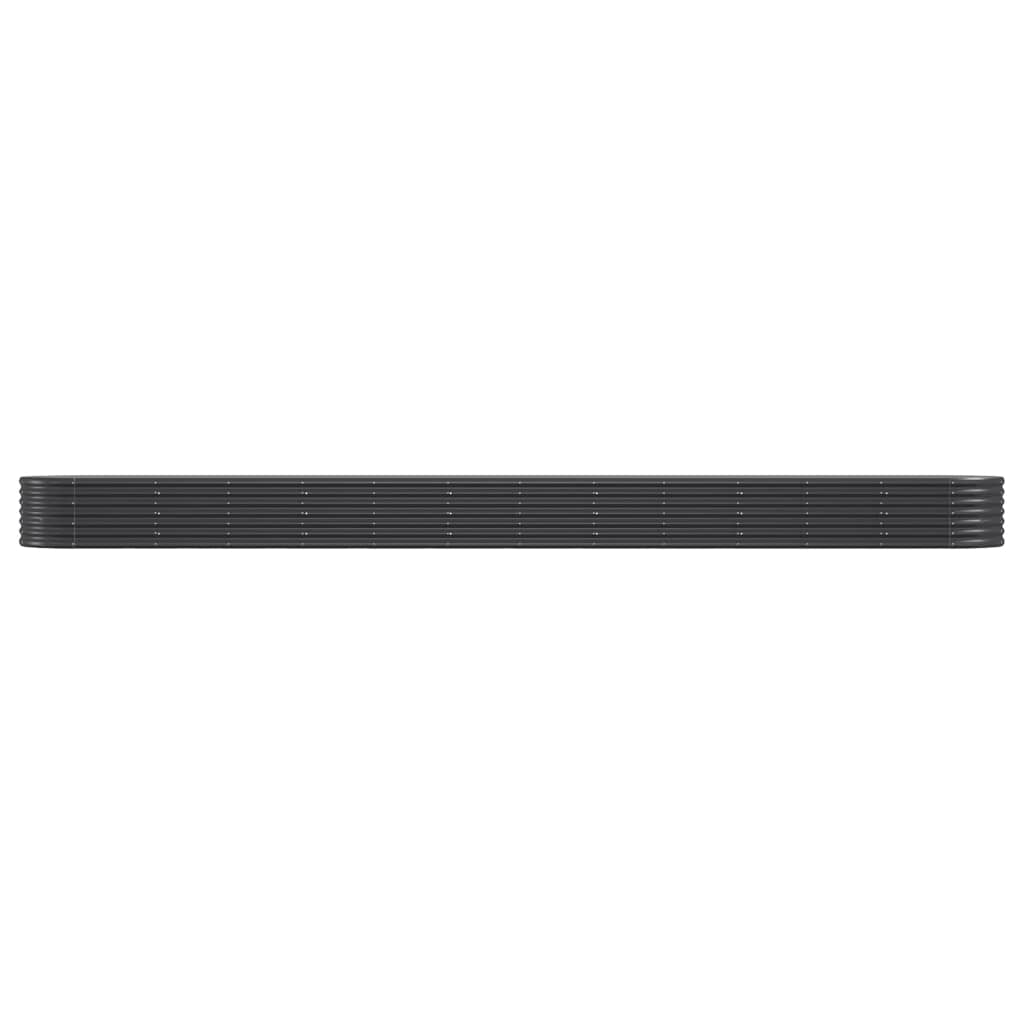 vidaXL Plantenbak 512x80x36 cm gepoedercoat staal antracietkleurig afbeelding