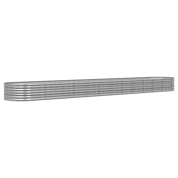vidaXL aia taimelava, galvaniseeritud teras, 512x80x36 cm, h&otilde;bedane