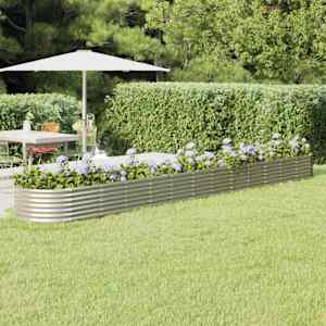 Visoka greda iz cinkanega jekla 512x80x36 cm srebrna