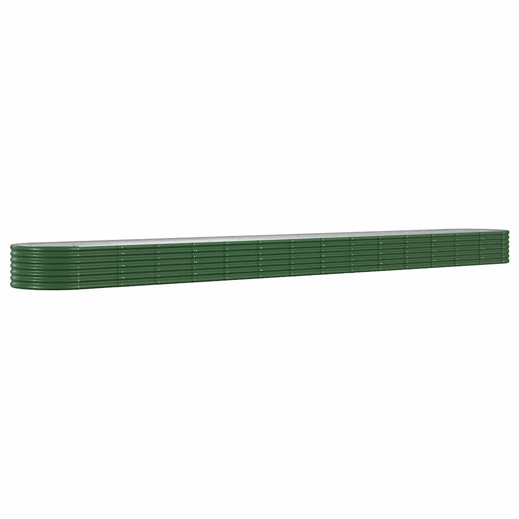 vidaXL Vyvýšený záhon pozinkovaná ocel 620x80x36 cm zelený