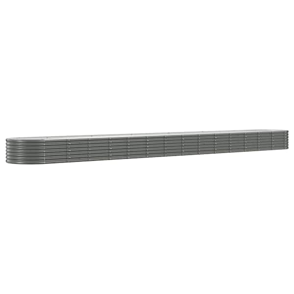 vidaXL aia taimelava, galvaniseeritud teras, 620x80x36 cm, hall