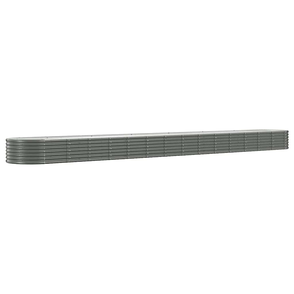 vidaXL Vyvýšený záhon pozinkovaná ocel 620x80x36 cm šedý
