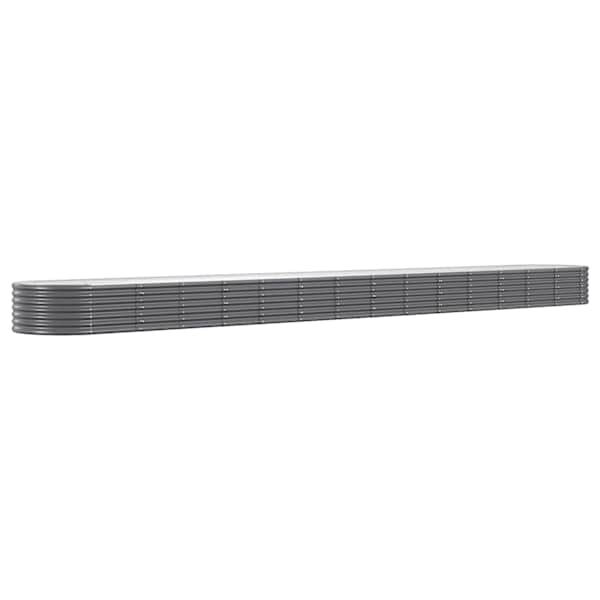 vidaXL aia taimelava, galvaniseeritud teras, 620x80x36 cm, antratsiit