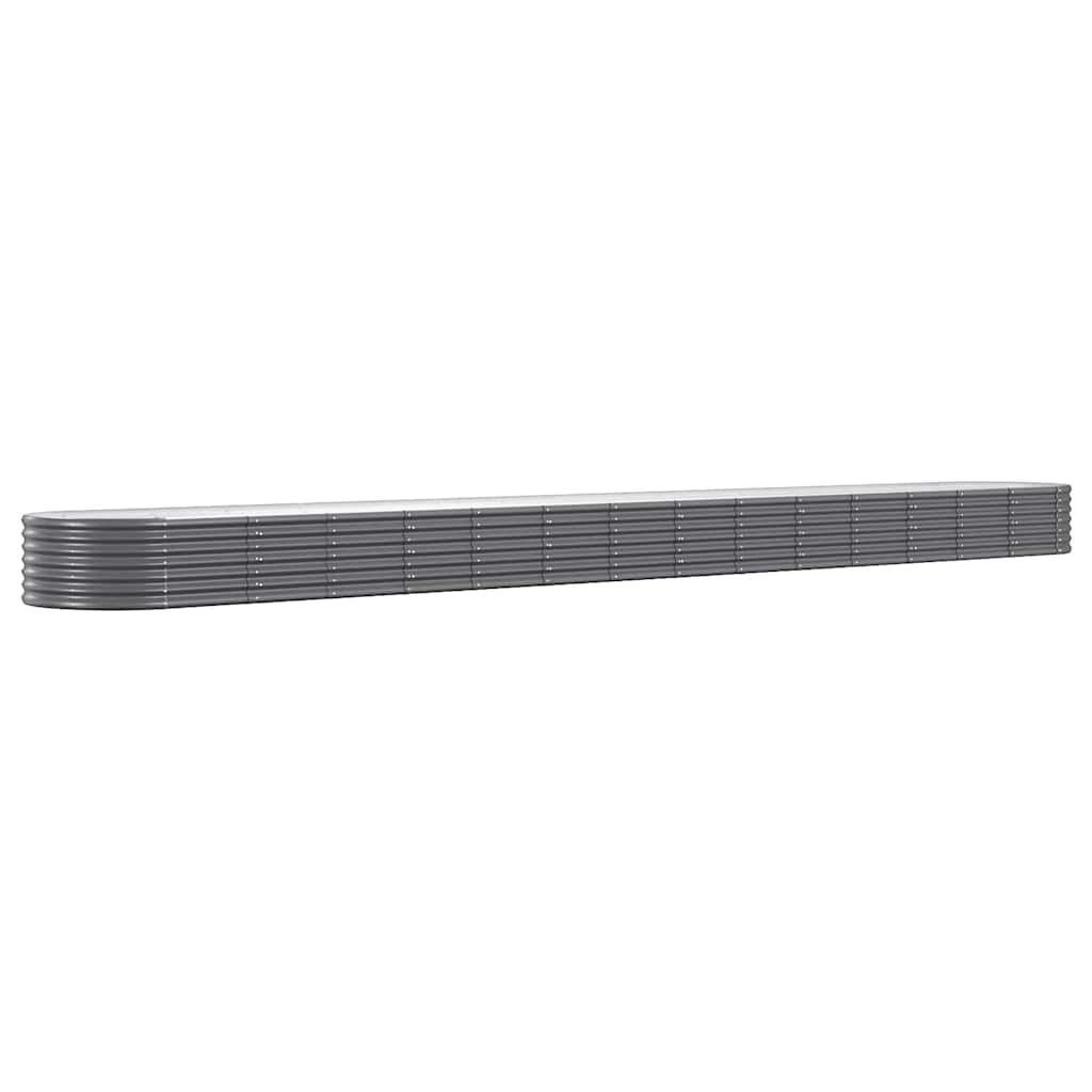 vidaXL Vyvýšený záhon pozinkovaná ocel 620x80x36 cm antracitový