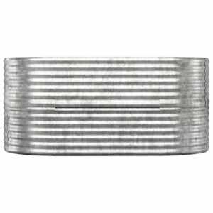 vidaXL Plantenbak 152x80x68 cm gegalvaniseerd staal zilverkleurig