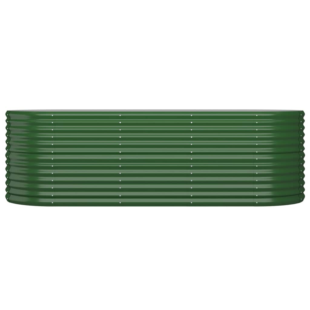 vidaXL Garden Raised Bed Powder-coated Steel 224x80x68 cm Green