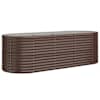 vidaXL aia taimelava, galvaniseeritud teras, 224x80x68 cm, pruun