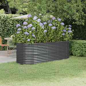 Visoka greda iz cinkanega jekla 224x80x68 cm antracit