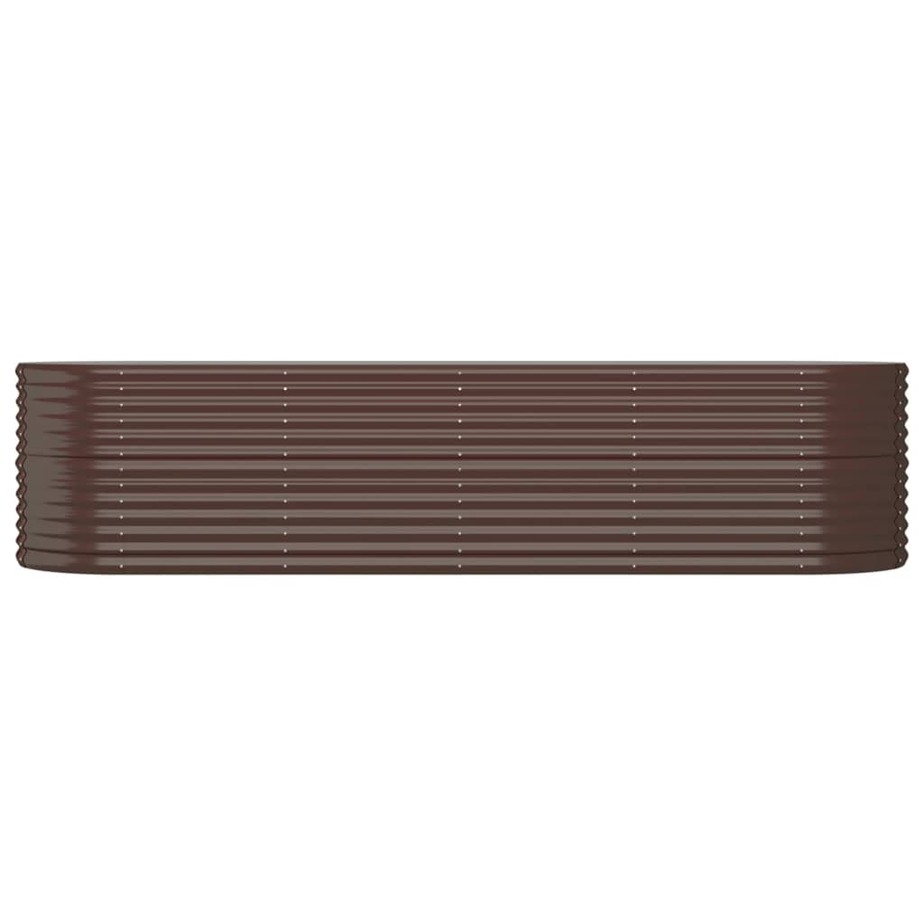 vidaXL Plantenbak 296x80x68 cm gepoedercoat staal bruin afbeelding