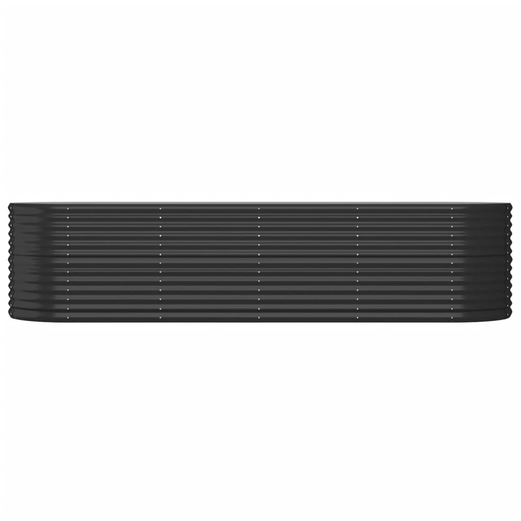 vidaXL Plantenbak 296x80x68 cm gepoedercoat staal antracietkleurig afbeelding