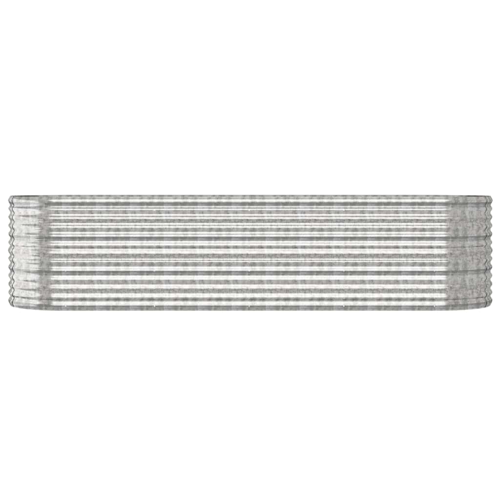 vidaXL - Plantenbak - 296x80x68 - cm - gegalvaniseerd - staal - zilverkleurig