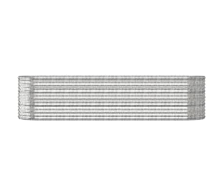 vidaXL Hochbeet Verzinkter Stahl 296x80x68 cm Silbern