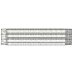 vidaXL Lit sur&eacute;lev&eacute; de jardin Acier galvanis&eacute; Argent&eacute;
