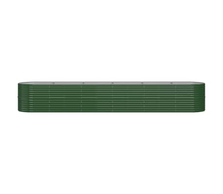 vidaXL Garden Raised Bed Powder-coated Steel 440x80x68 cm Green