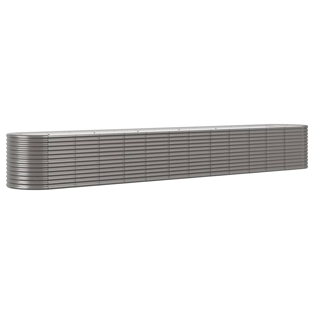 E-shop vidaXL Vyvýšený záhradný záhon práškovaná oceľ 512x80x68 cm sivý