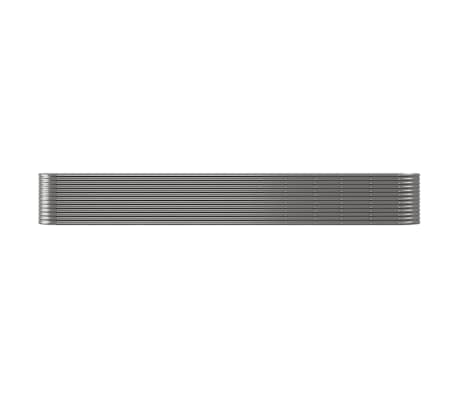 vidaXL Garden Raised Bed Powder-coated Steel 512x80x68 cm Grey