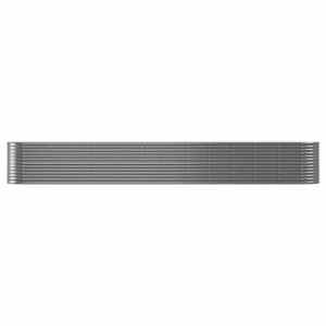vidaXL Garden Raised Bed Powder-coated Steel 512x80x68 cm Grey