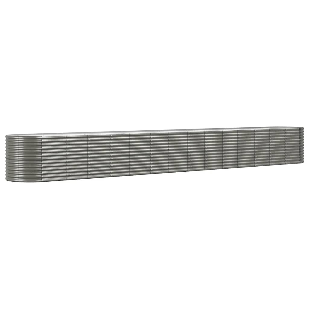 vidaXL Ζαρντινιέρα Γκρι 620x80x68 εκ. Ατσάλι με Ηλεκτρ. Βαφή Πούδρας