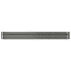 vidaXL Garden Raised Bed Powder-coated Steel 620x80x68 cm Grey