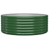 vidaXL aia taimelava, galvaniseeritud teras, 100x100x36 cm, roheline
