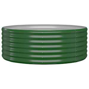 vidaXL aia taimelava, galvaniseeritud teras, 100x100x36 cm, roheline