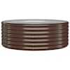 vidaXL aia taimelava, galvaniseeritud teras, 100x100x36 cm, pruun