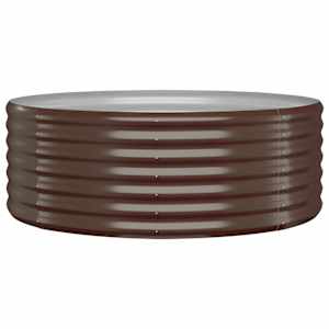 vidaXL aia taimelava, galvaniseeritud teras, 100x100x36 cm, pruun