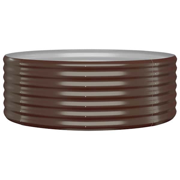 vidaXL aia taimelava, galvaniseeritud teras, 100x100x36 cm, pruun