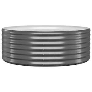 vidaXL aia taimelava, galvaniseeritud teras, 100x100x36 cm, antratsiit
