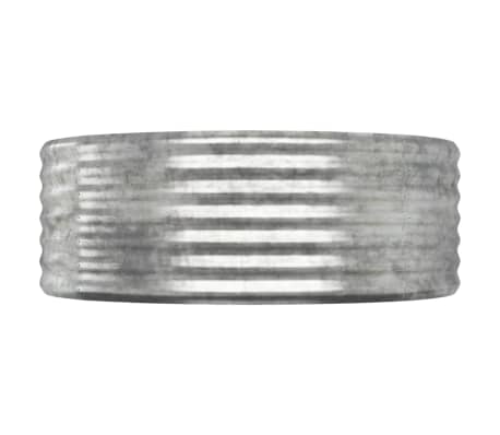vidaXL Odlingslåda pulverlackerat stål 100x100x36 cm silver