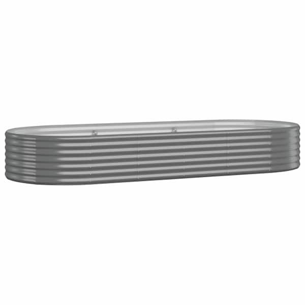 vidaXL aia taimelava, galvaniseeritud teras, 249x100x36 cm, hall