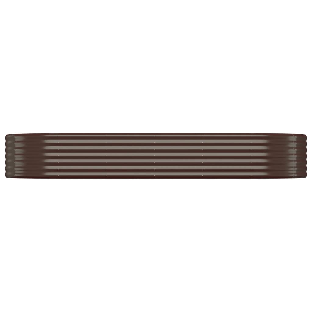 vidaXL Plantenbak 249x100x36 cm gepoedercoat staal bruin afbeelding
