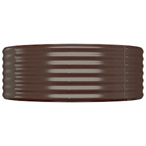 Vyvýšený záhon pozinkovaná ocel 322x100x36 cm hnědý - obrázek 4