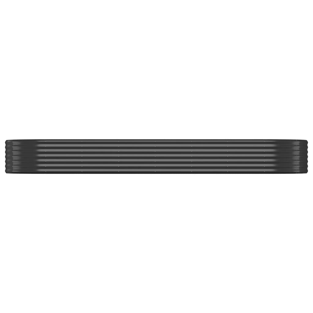 vidaXL Plantenbak 322x100x36 cm gepoedercoat staal antracietkleurig afbeelding