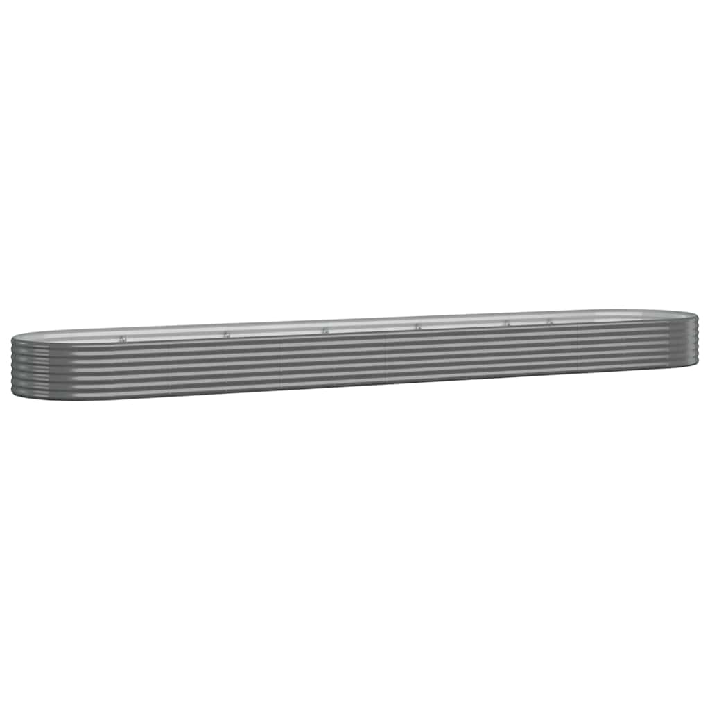 vidaXL Vyvýšený záhon pozinkovaná ocel 507x100x36 cm šedý