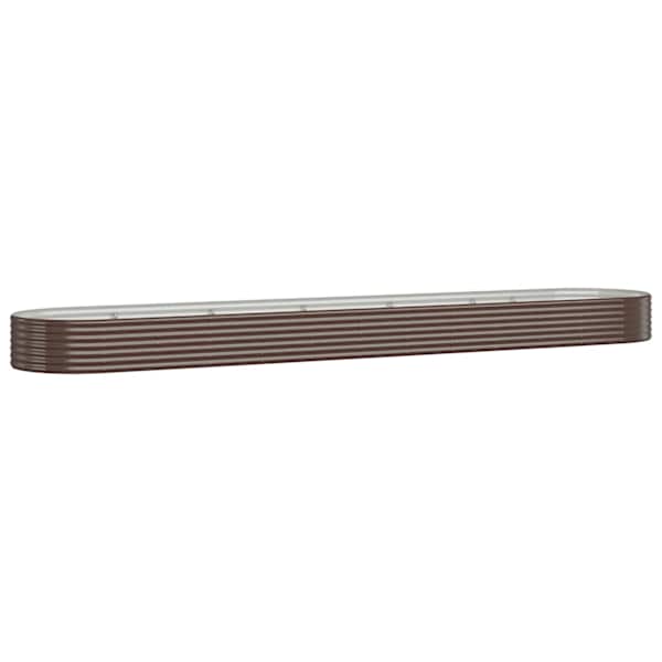 vidaXL aia taimelava, galvaniseeritud teras, 507x100x36 cm, pruun