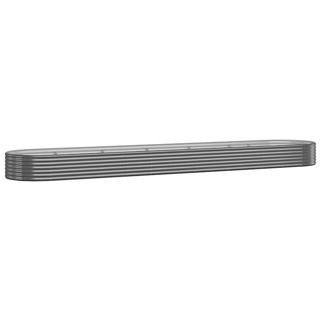 vidaXL Vyvýšený záhon práškově lakovaná ocel 507x100x36 cm antracitový