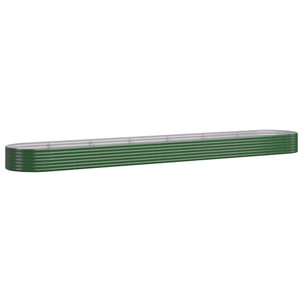 vidaXL aia taimelava, galvaniseeritud teras, 544x100x36 cm, roheline