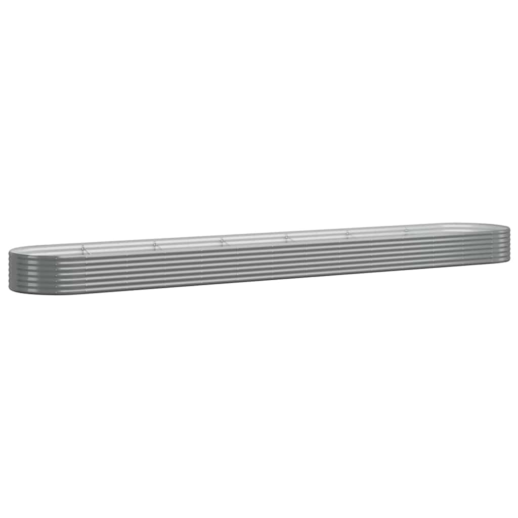 vidaXL Vyvýšený záhon pozinkovaná ocel 544x100x36 cm šedý