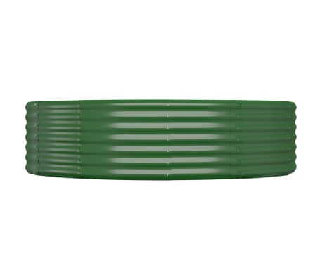 vidaXL Lit surélevé de jardin Acier enduit de poudre 140x140x36cm Vert